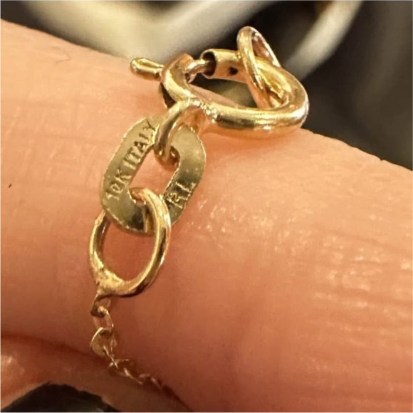 New 10K Solid Real Gold AMORE Love Necklace chain - Picture 6 of 7